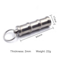 Titanium Mini Pill Holder with Keychain or Necklace